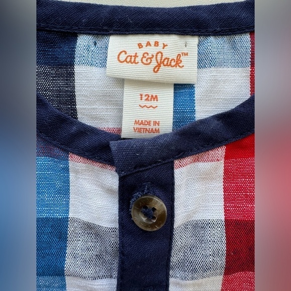 NWOT Cat & Jack Baby Romper 100% Cotton Size 12 months - Picture 2 of 6